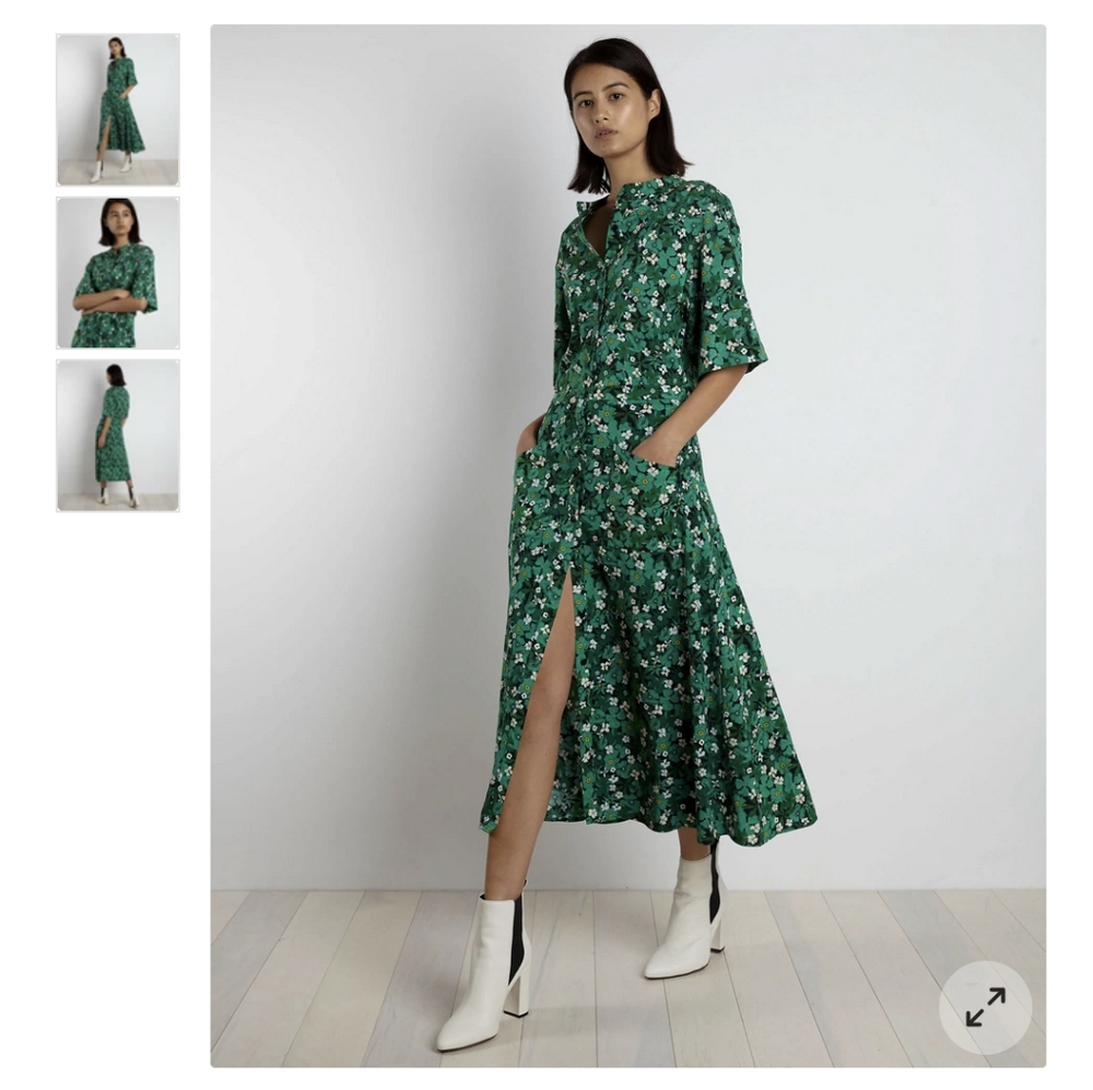 Cobie Shirtdress in Primrose Green Floral Print by THE KIT. / Daniel Vosovic